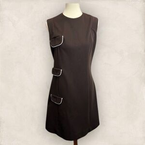 Vintage 60’s Mod Brown Dress